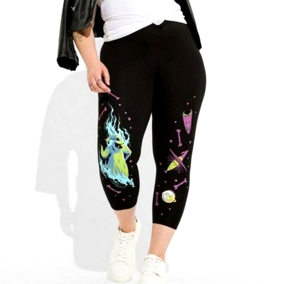 ❤️NWT VINTAGE TORRID LEGGING NIGHTMARE BEFORE CHRISTMAS OOGIE BOOGIE HALLOWEEN - Picture 13 of 15